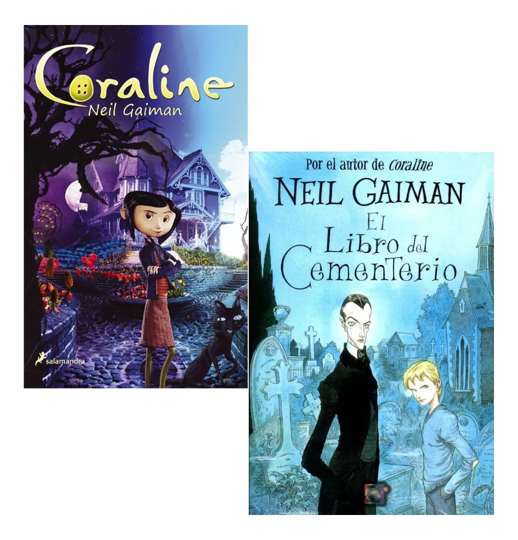 CORALINE + EL LIBRO DEL CEMENTERIO - NEIL GAIMAN