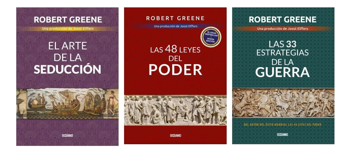 PACK LIBROS ROBERT GREENE - ( SEDUCCIÓN - PODER - GUERRA )
