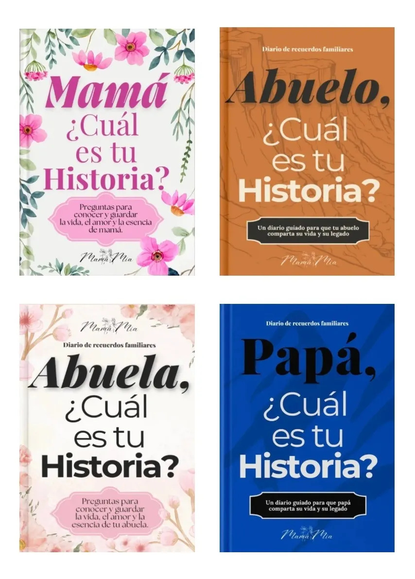 PACK MAMÁ + PAPÁ + ABUELA + ABUELO ¿ CUÁL ES TU HISTORIA ?