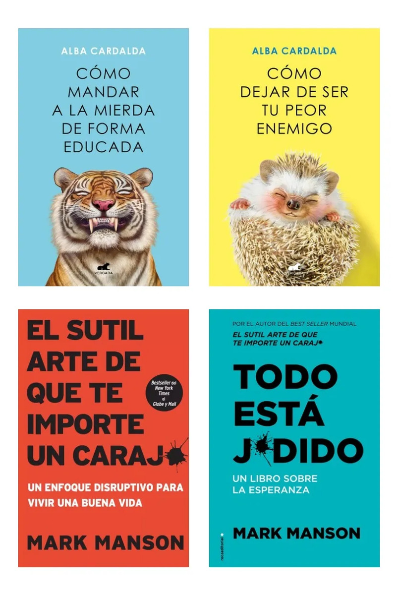 PACK LIBROS MARK MANSON + ALBA CARDALDA ( 4 LIBROS )