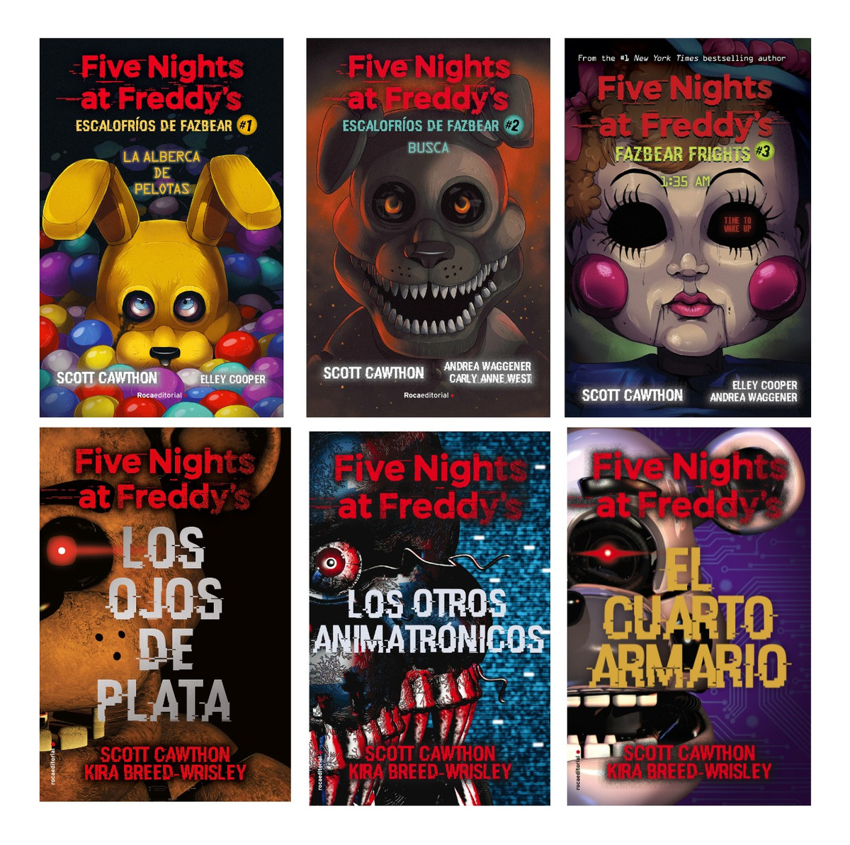 PACK FIVE NIGHTS AT FREDDY'S ( 6 LIBROS )
