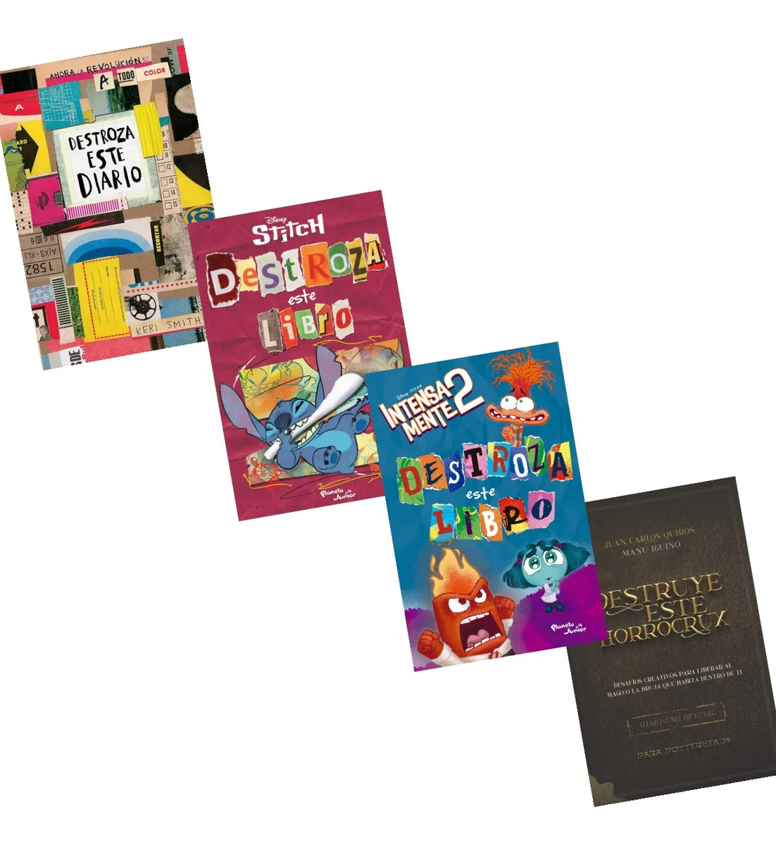 PACK LIBROS - DIARIO + STITCH + INTENSAMENTE 2 + HORROCRUX