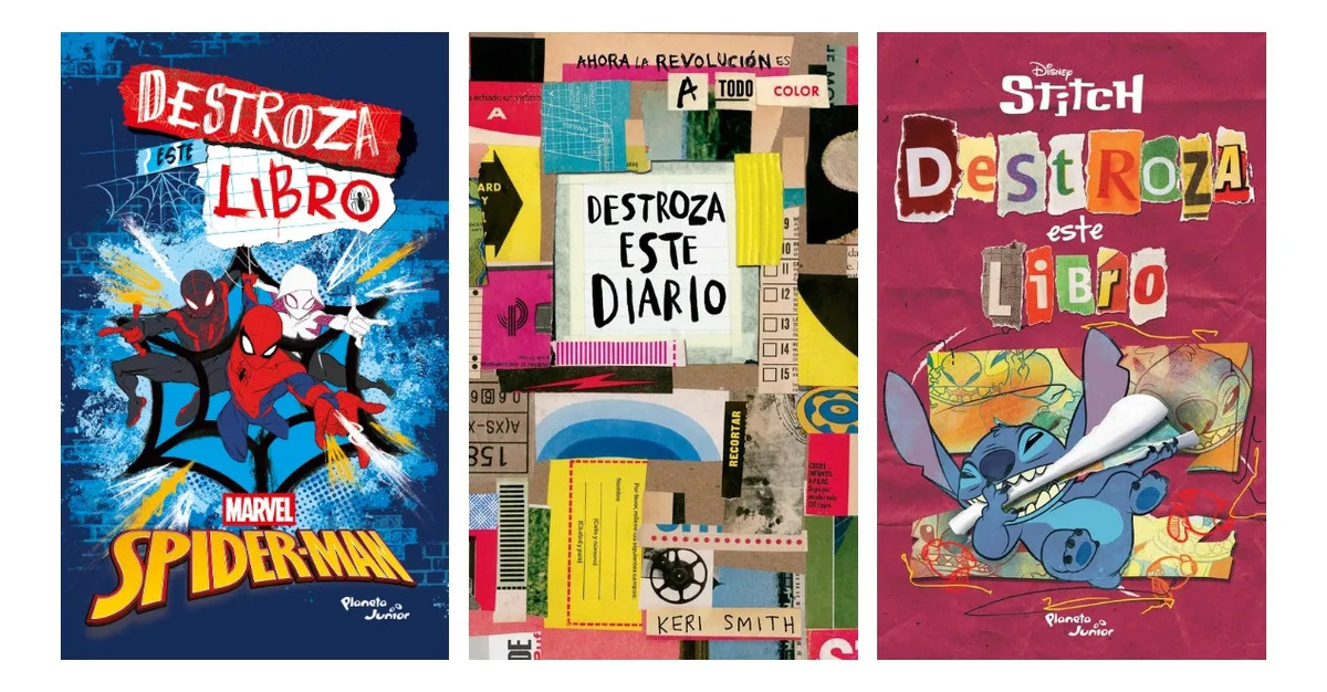 DESTROZA SPIDERMAN + DESTROZA ESTE DIARIO + DESTROZA STITCH