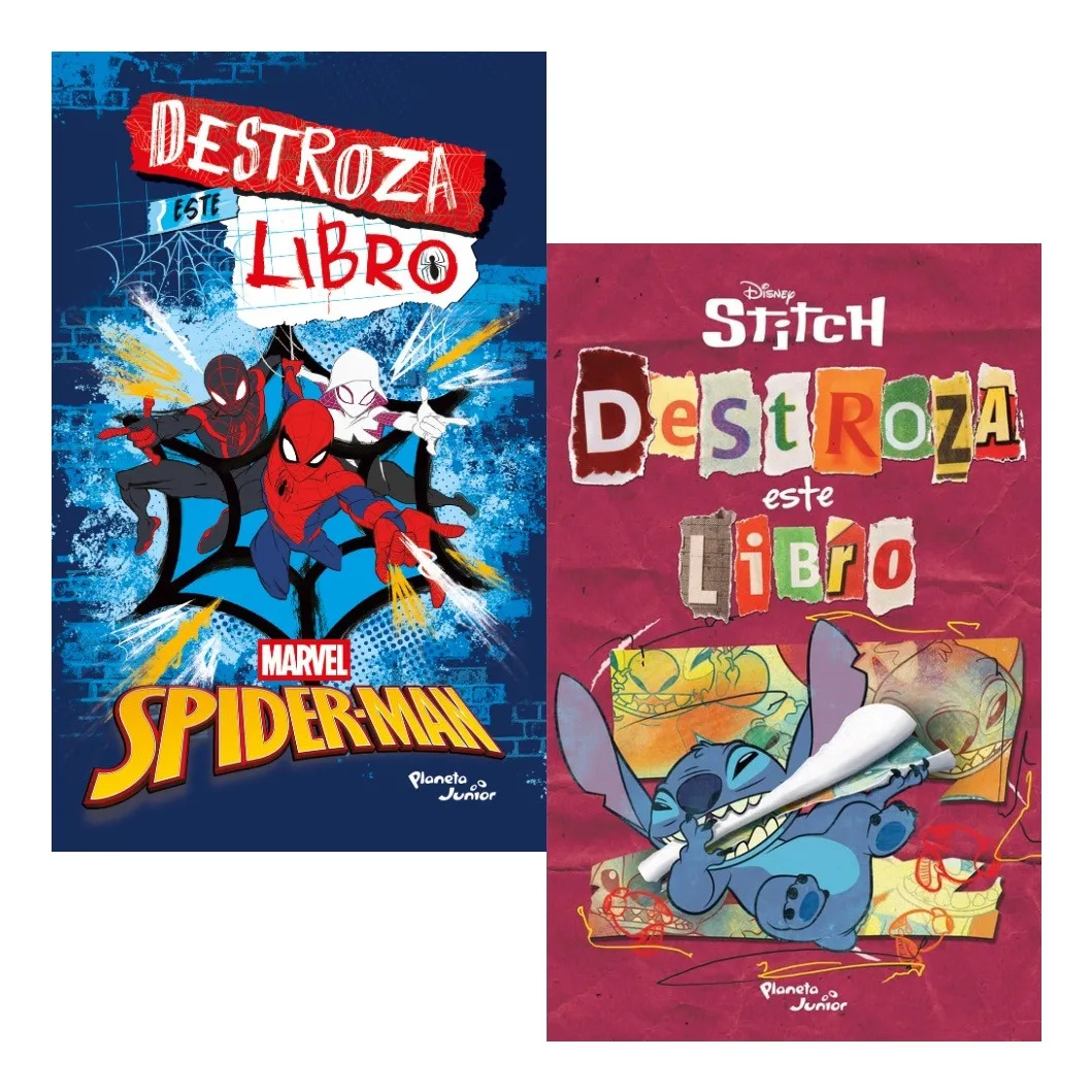 DESTROZA ESTE LIBRO SPIDERMAN + DESTROZA ESTE LIBRO STITCH