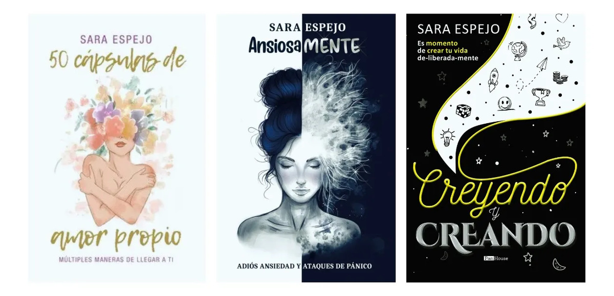 50 CÁPSULAS DE AMOR PROPIO + ANSIOSAMENTE + CREYENDO Y CREAN